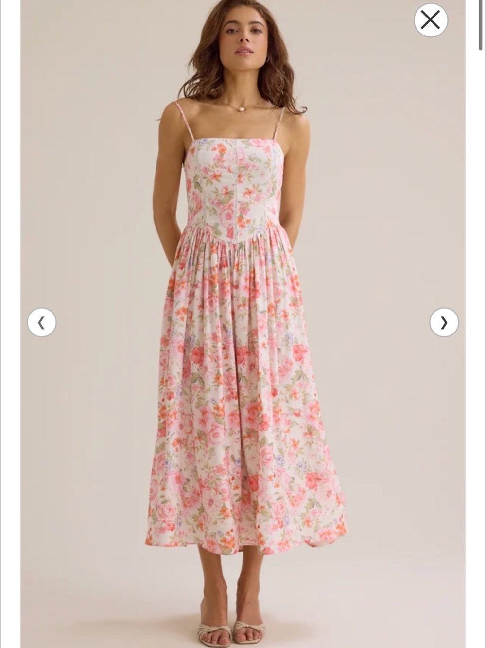 NWT Altar'd State Floral Maxi Sundress with Corset Bodice Small